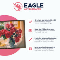 Thumbnail for Bloemen in Raamkozijn - Diamond Painting - 40x50cm - Rond