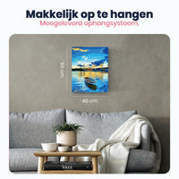 Thumbnail for Boot in Water - Schilderen op Nummer Pakket - 50x40cm