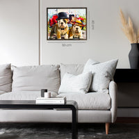 Thumbnail for Bulldogs met Hoed - Diamond Painting - 40x50cm - Vierkant