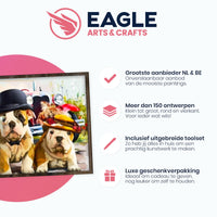 Thumbnail for Bulldogs met Hoed - Diamond Painting - 40x50cm - Vierkant