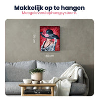 Thumbnail for Dame met Hoed - Schilderen op Nummer Pakket - 50x40cm