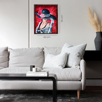 Thumbnail for Dame met Hoed - Diamond Painting - 50x40cm - Vierkant