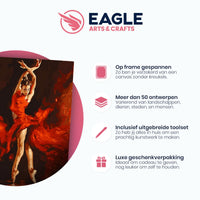 Thumbnail for Dansende Vrouw in Rode Jurk - Schilderen op Nummer Pakket - 50x40cm