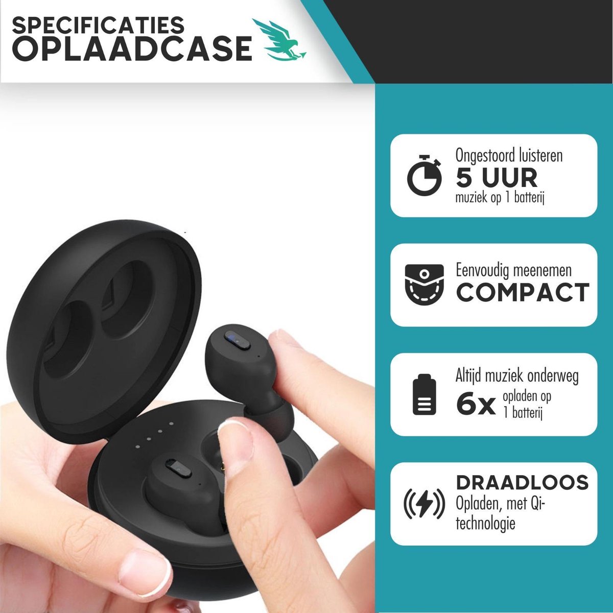 Eagle X12 Draadloze In-Ear Oordopjes