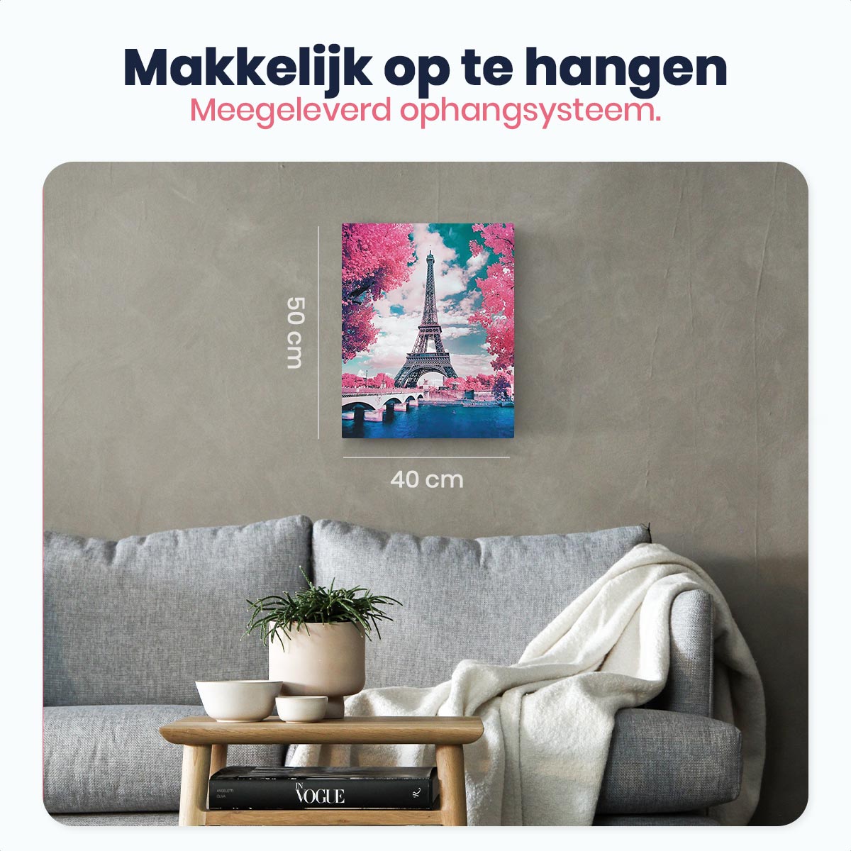 Eiffeltoren in Parijs - Schilderen op Nummer Pakket - 50x40cm