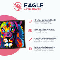 Thumbnail for Gekleurde Leeuw - Diamond Painting - 40x50cm - Rond