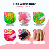 Thumbnail for Vrouw met Boek - Diamond Painting - 40x50cm - Vierkant