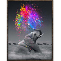 Thumbnail for Kleurrijke Olifant - Diamond Painting - 40x30cm - Rond