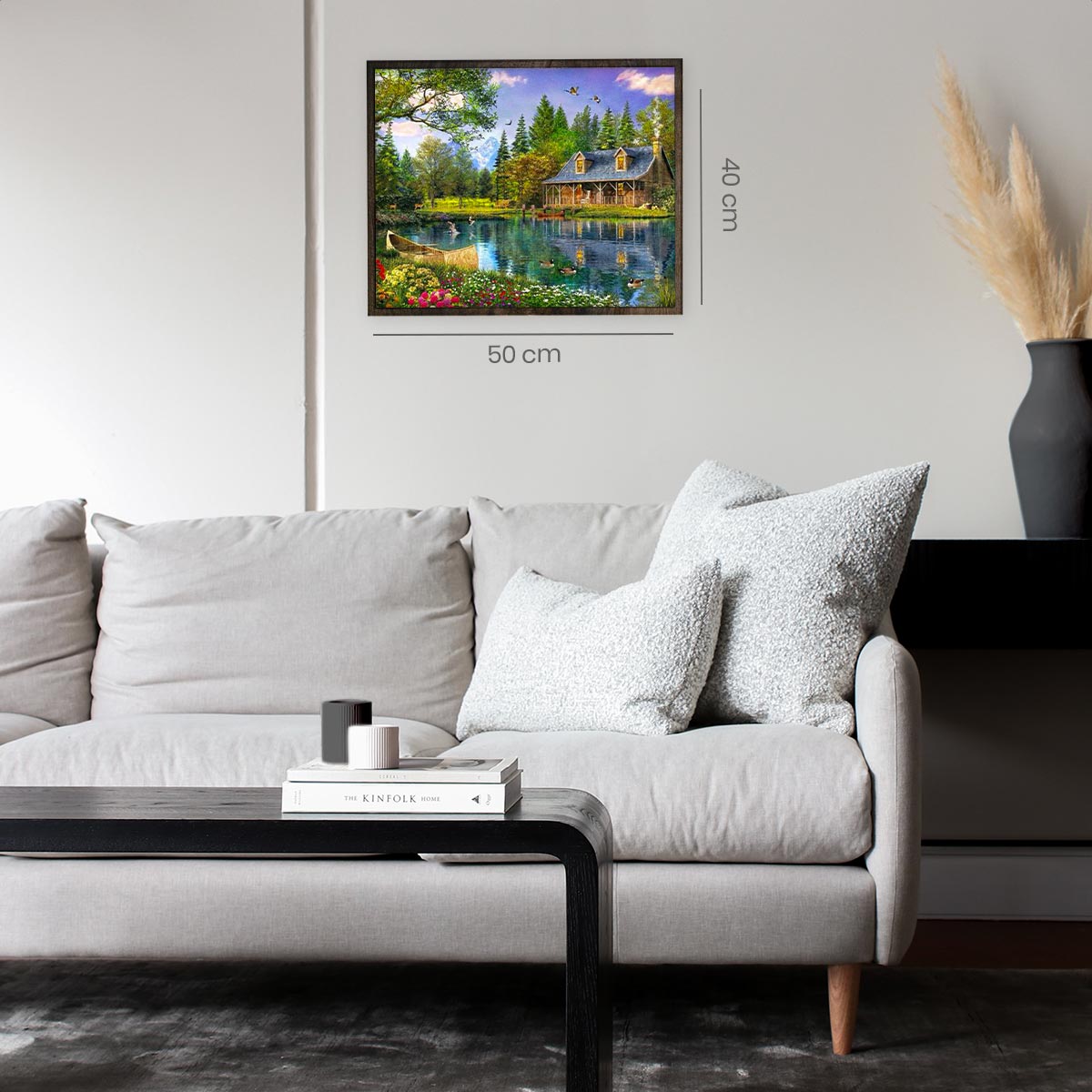 Landhuis in Natuur - Diamond Painting - 40x50cm - Vierkant