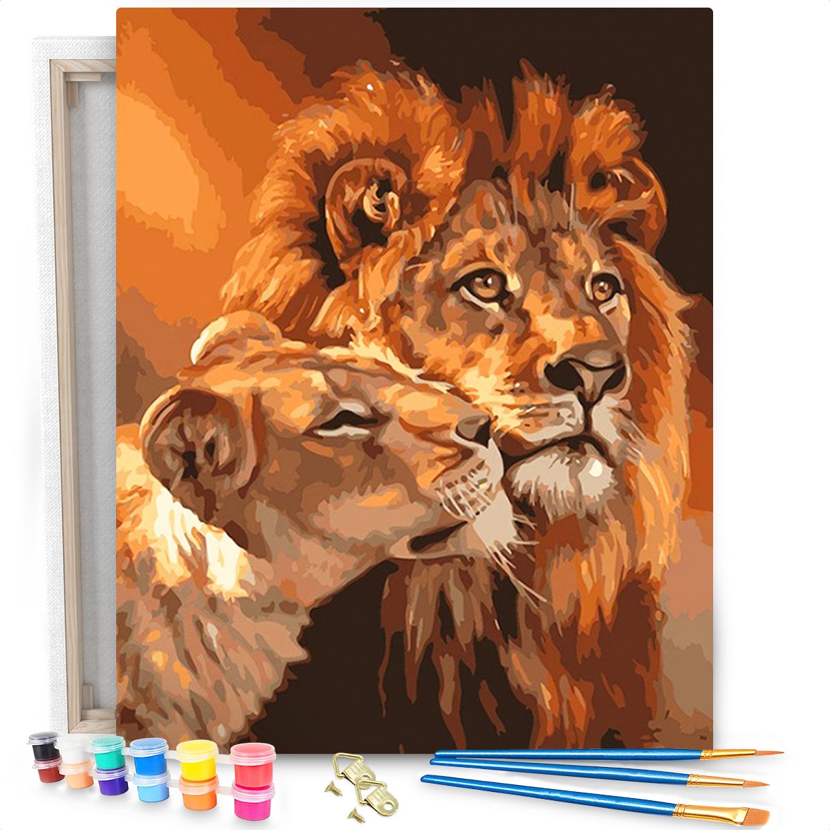 Leeuwen - Schilderen op Nummer Pakket - 50x40cm
