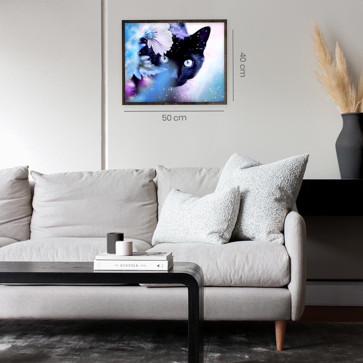 Magische Kat - Diamond Painting - 40x50cm - Rond