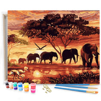 Thumbnail for Olifanten - Schilderen op Nummer Pakket - 50x40cm