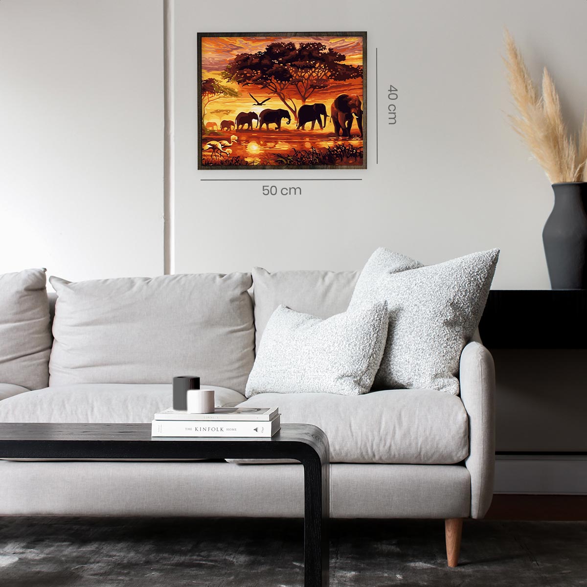 Olifanten - Diamond Painting - 40x50cm - Rond