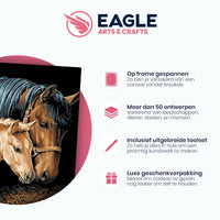 Thumbnail for Paard met Veulen - Schilderen op Nummer Pakket - 50x40cm