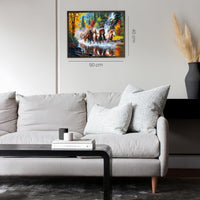 Thumbnail for Paarden in Natuur - Diamond Painting - 40x50cm - Vierkant