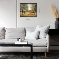 Thumbnail for Paarden met Veulens - Diamond Painting - 40x50cm - Rond