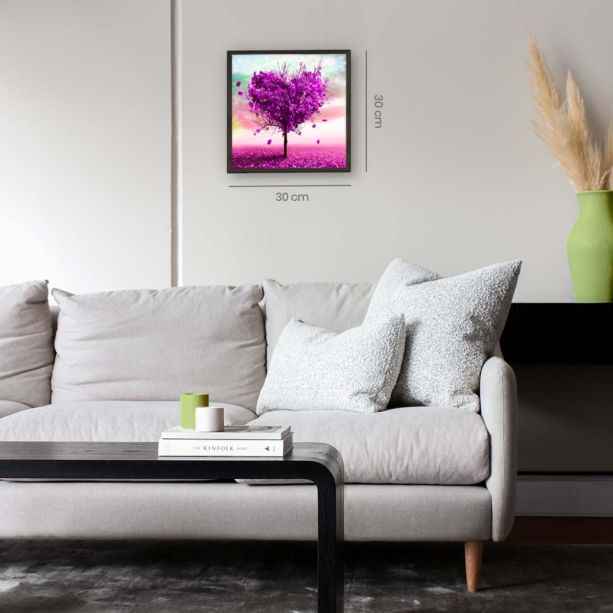 Paarse Boom - Diamond Painting - 30x30cm - Rond