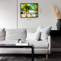 Thumbnail for Palmbomen aan het Strand - Diamond Painting - 40x50cm - Rond