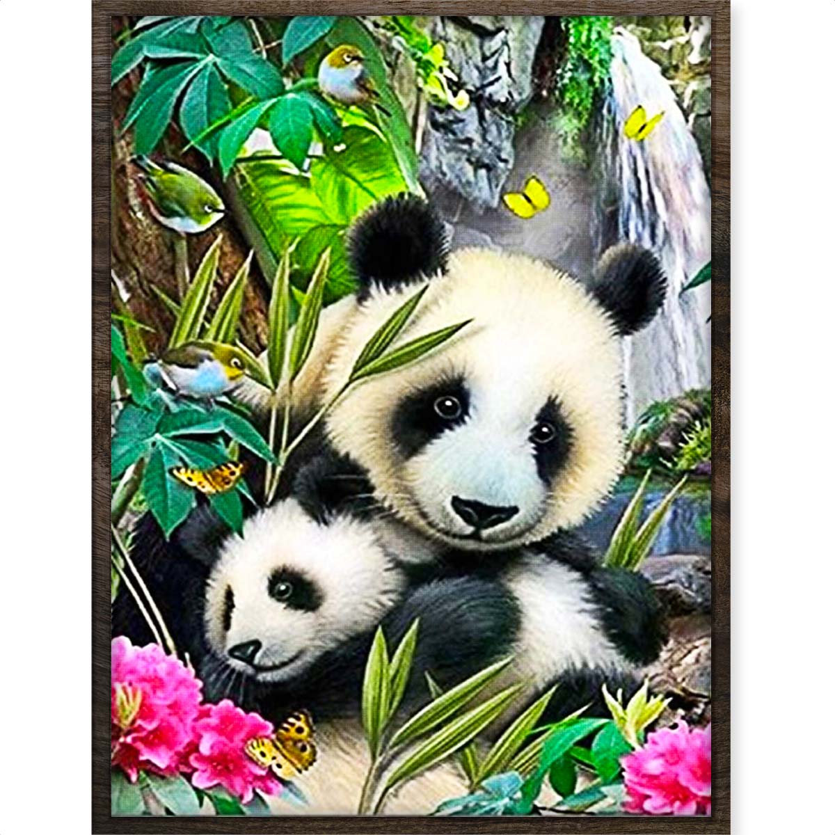 Panda's - Diamond Painting - 40x30cm - Rond
