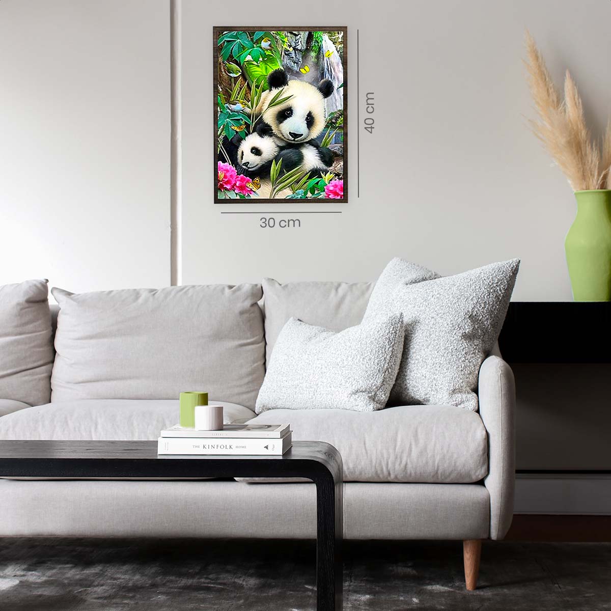 Panda's - Diamond Painting - 40x30cm - Rond
