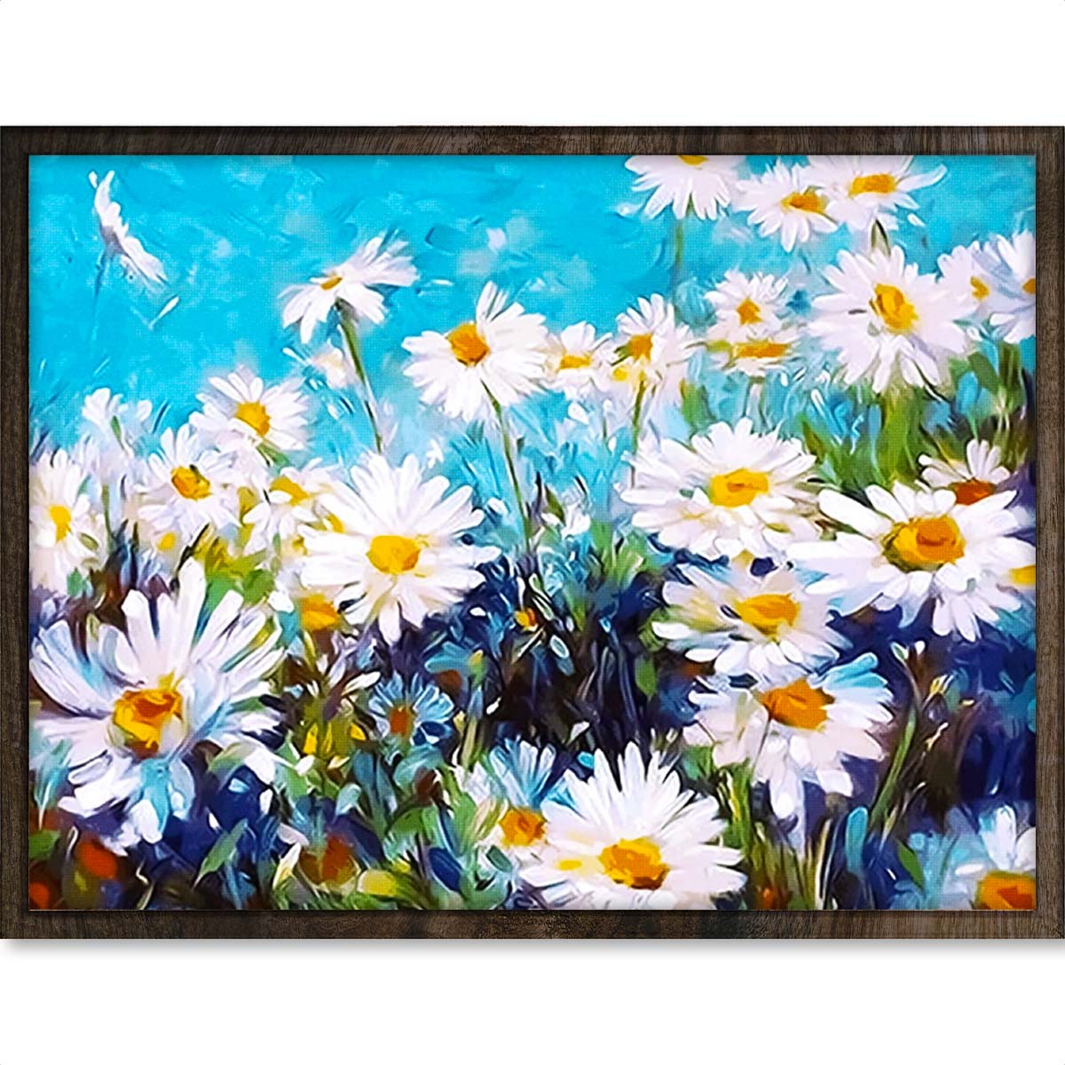 Prachtige Witte Bloemen - Diamond Painting - 30x40cm - Rond