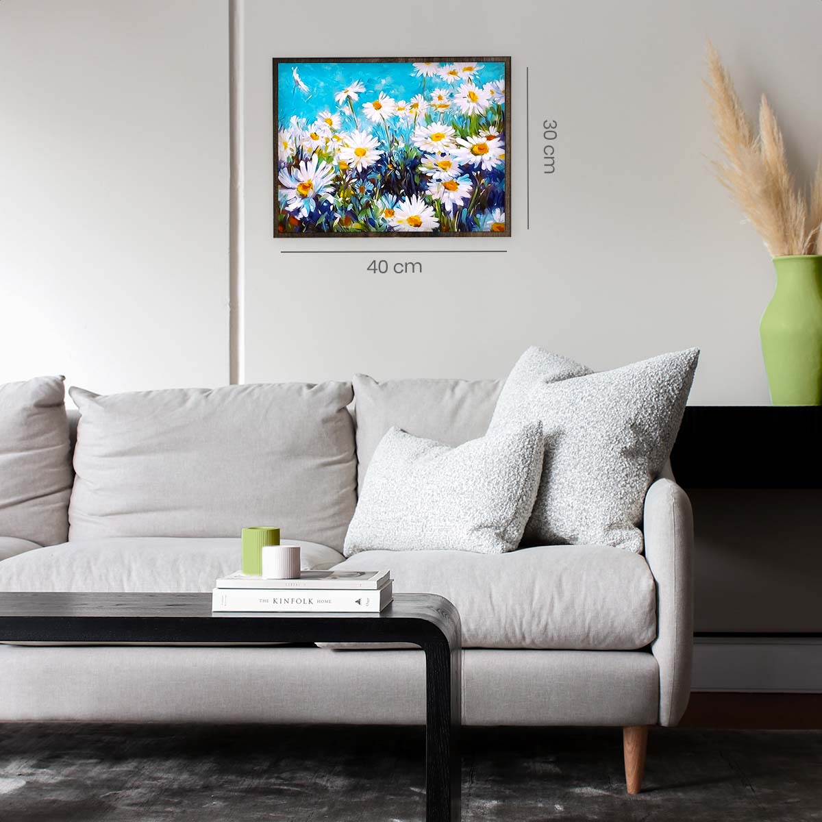 Prachtige Witte Bloemen - Diamond Painting - 30x40cm - Rond