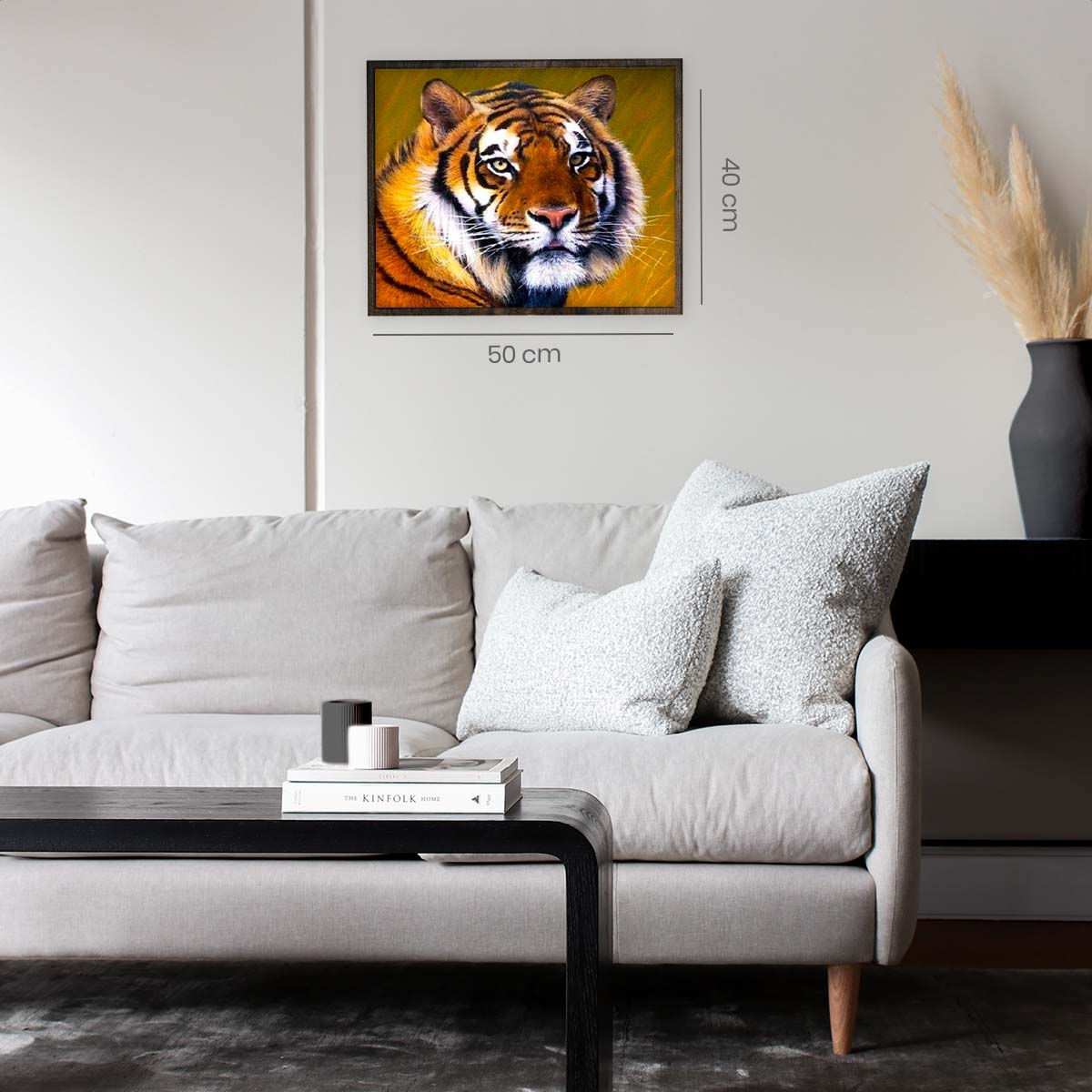 Tijger - Diamond Painting - 40x50cm - Rond