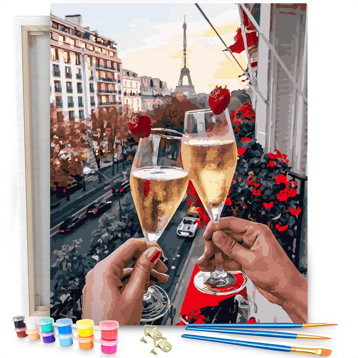 Familielid micro Netjes Champagne in Parijs - Schilderen op Nummer Pakket - 50x40cm | EAGLE.eu